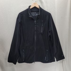 ROOTS ATHLETICS Men's Black Full Zip Long Sleeve Fleece Size- XXL